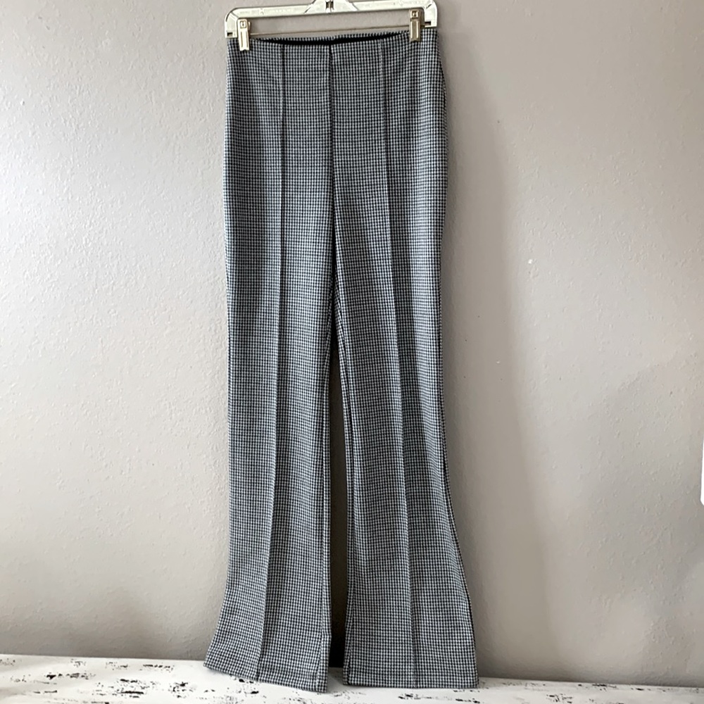 Lysse Houndstooth blackand white checked stylish pants